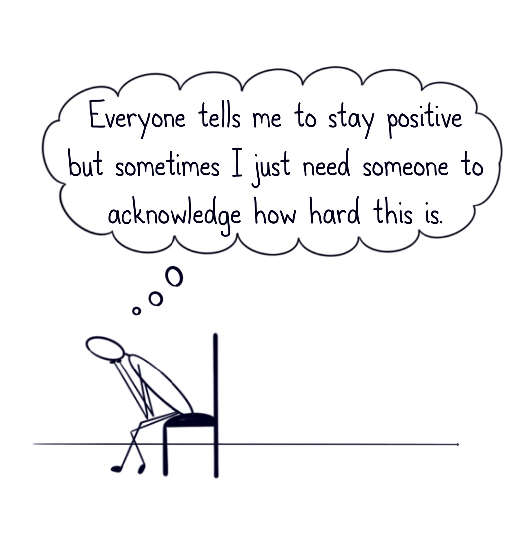guy-stay positive is hard